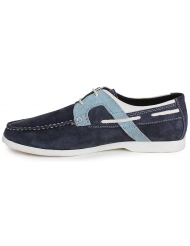 SHUMAEL Men's Blue Suede Leather...