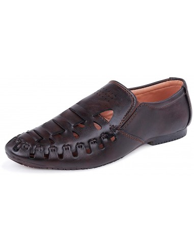 SHUMAEL Men's Brown Roman Fashion...
